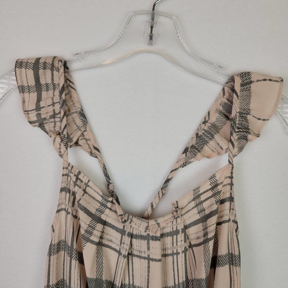 Avec Les Filles Womens Spaghetti Strap Shorts Romper Size XS Pink Gray - Picture 4 of 9